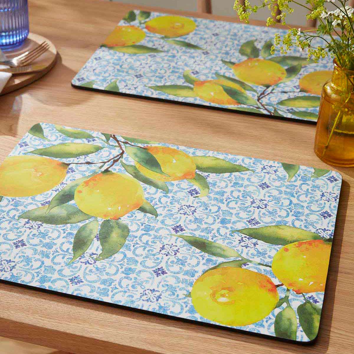 Amalfi Lemons Set of 4 Large Placemats image number null